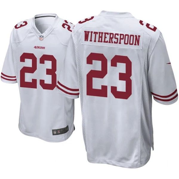 Men San Francisco 49ers #23 Ahkello Witherspoon Nike White Game Player NFL Jersey->san francisco 49ers->NFL Jersey